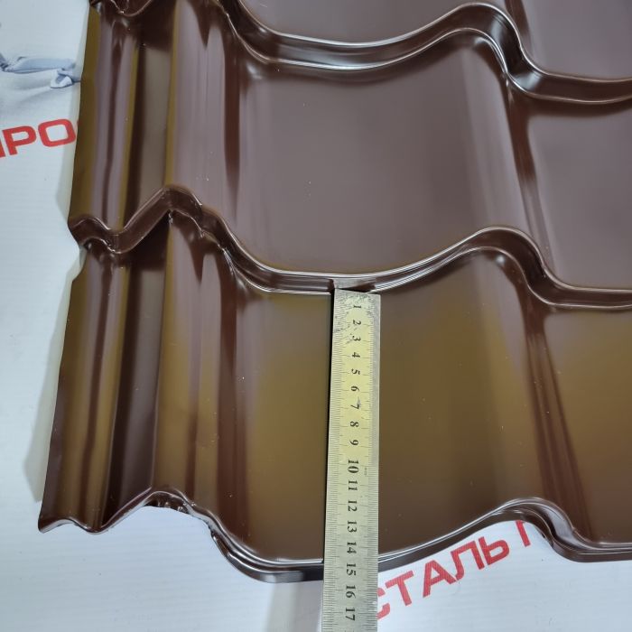 Металлочерепица Монтеррей 3D 150x20 RAL 8017 Шоколад