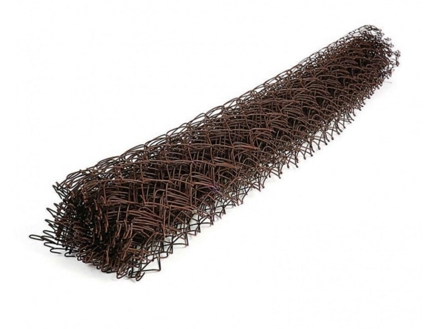 Сетка рабица ПВХ коричневая ячейка 55х55мм (1,5х10м)рул
